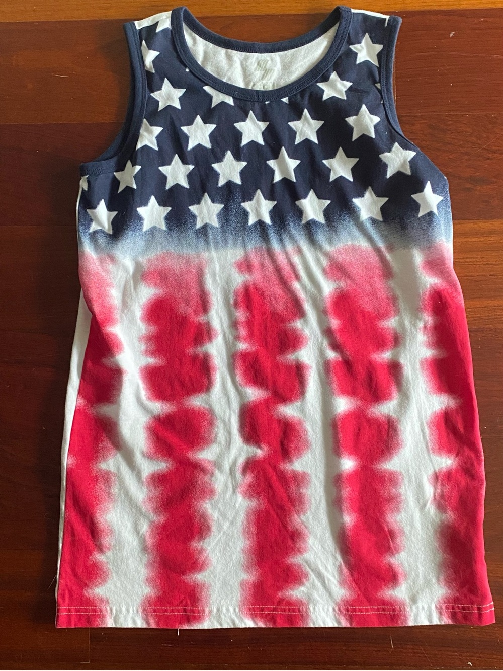 Girls' Red White Blue Star & Stripe Tank Top